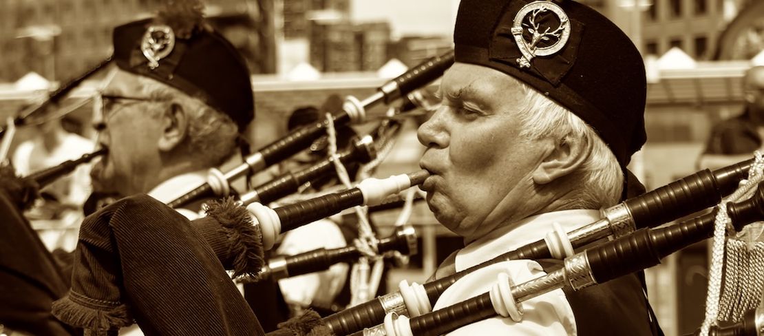 latvian bagpipe and drum music band