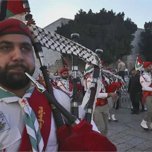 Bagpipe performance - Church of the Nativity