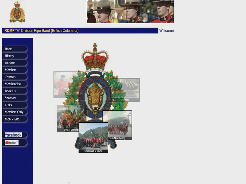 Website preview for rcmppipeband.com