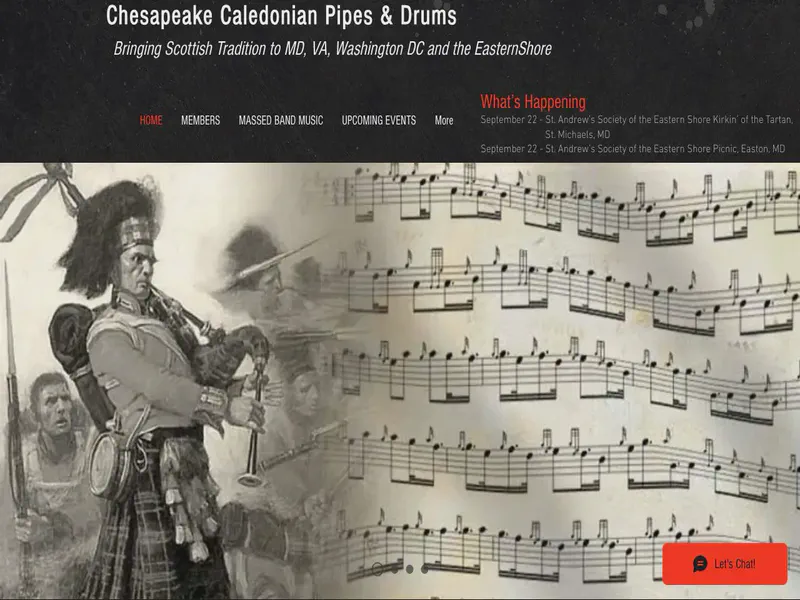 Website preview for www.chesapeakecaledonian.net